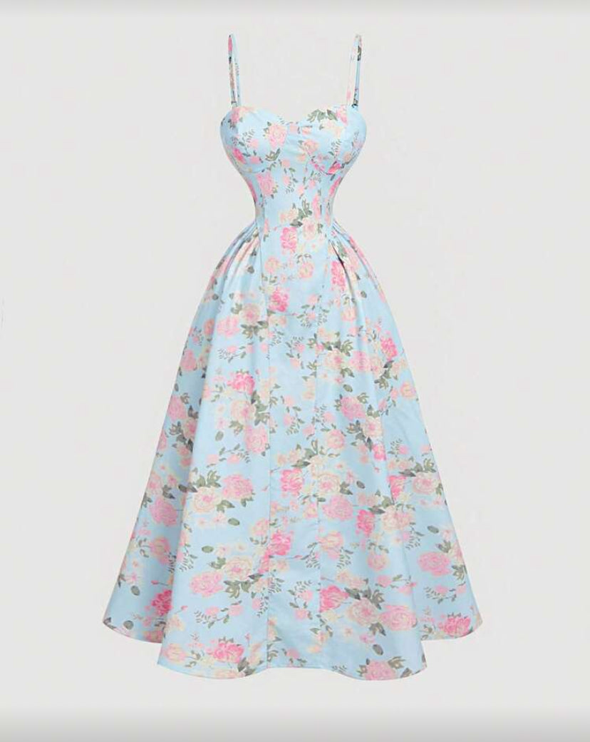 Vestido elegante floral E26XP01