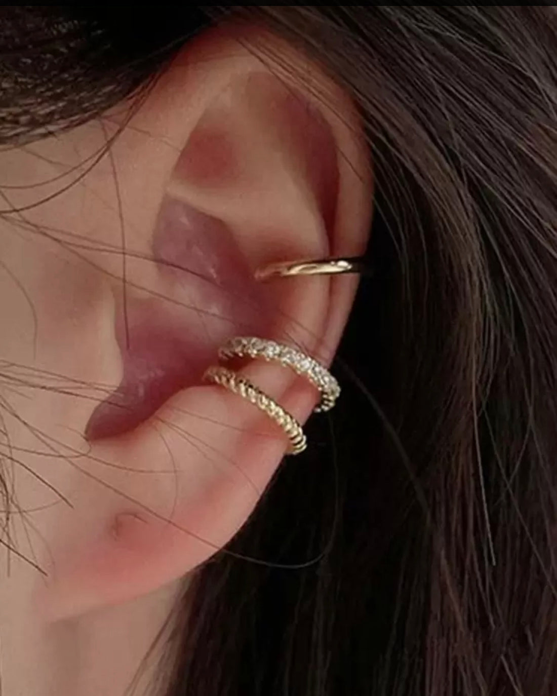 Set de 3 pendientes de clip AZ A25QG06