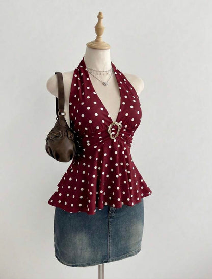 Top con cuello V