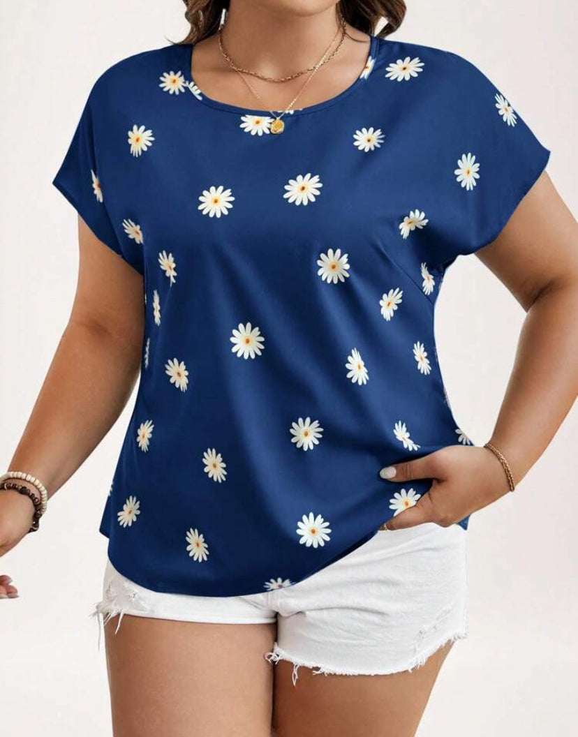 Blusa casual simple con estampado A25PF04