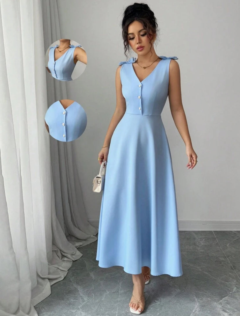 Vestido Melodía Celeste S25UP06