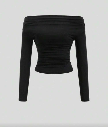 Blusa corta manga larga E26XÑ06