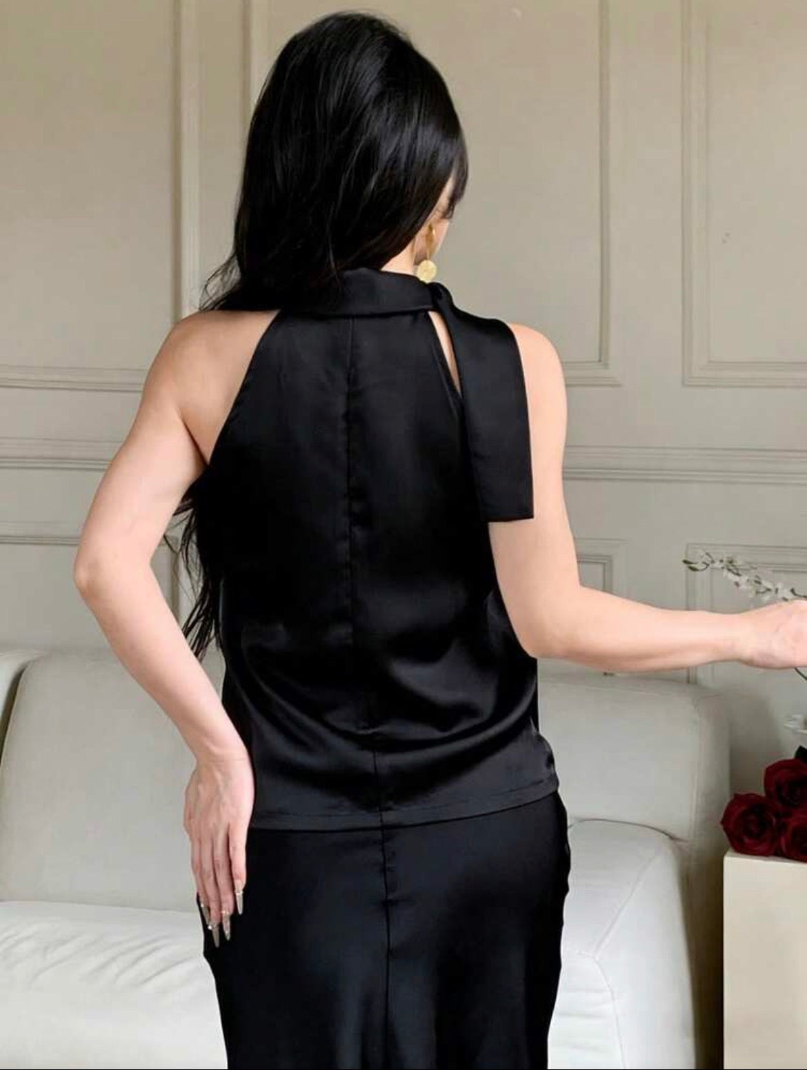 Blusa de cuello alto