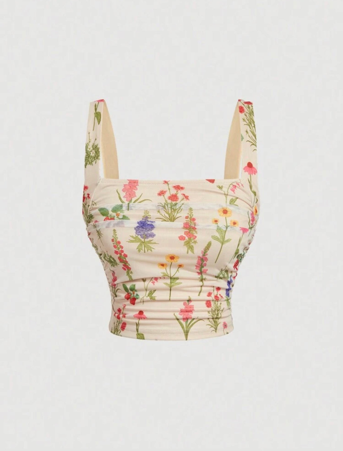 Top sin mangas con estampado floral A25QI01