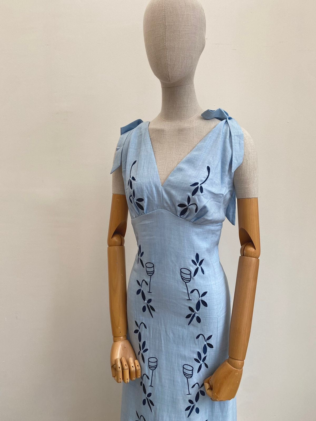 Vestido Vino floral cielo O25VO03