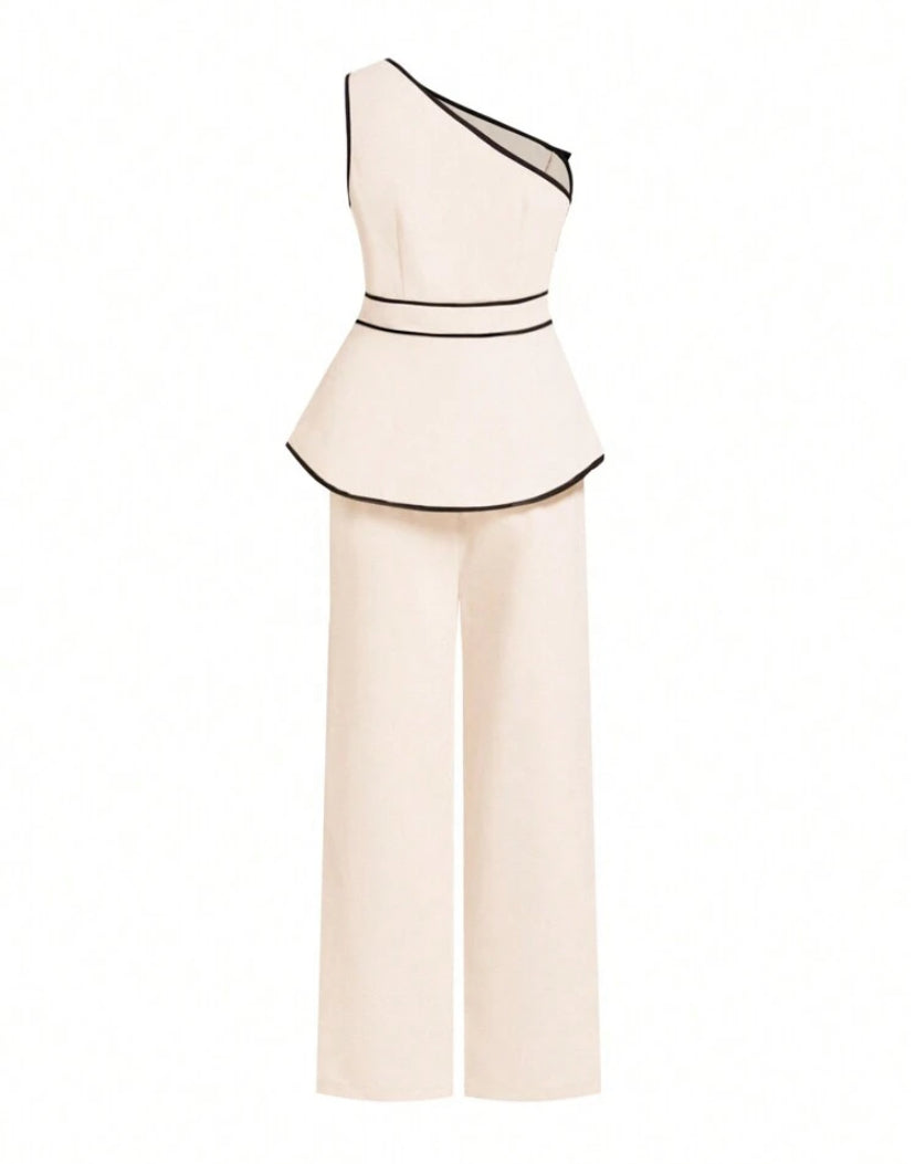 Conjunto elegante blusa sin mangas S25UX010