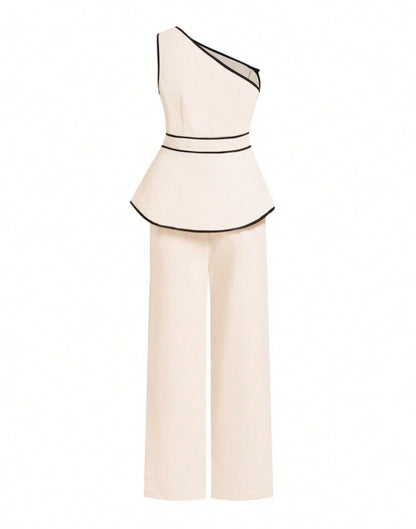 Conjunto elegante blusa sin mangas S25UX010