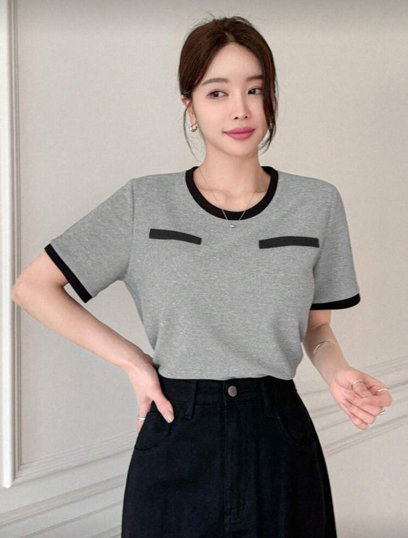 CAMISETA DE MUJER CON CUELLO M26YE05
