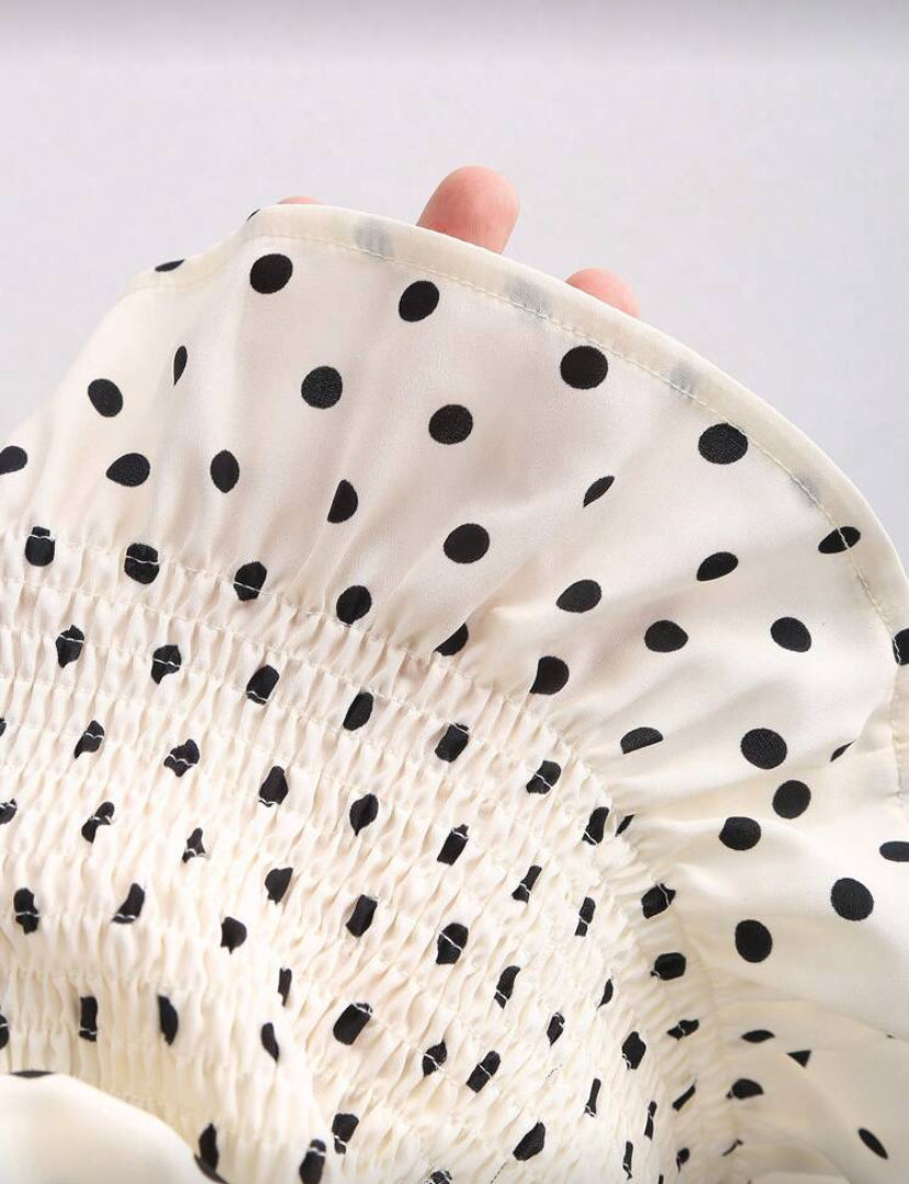 Blusa informal con diseño de lunares N25WP06