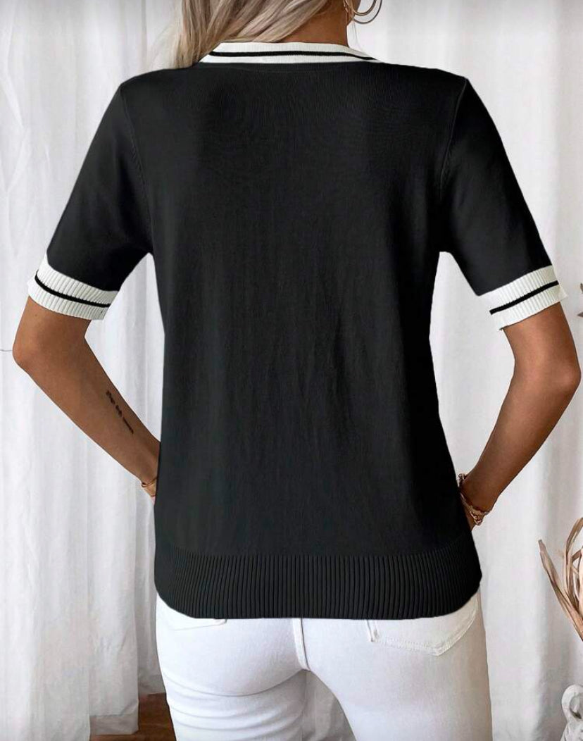 Blusa con bloques de color E26XU03