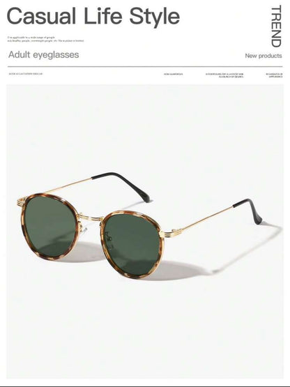 Gafas con montura redonda animal print AG25TW08