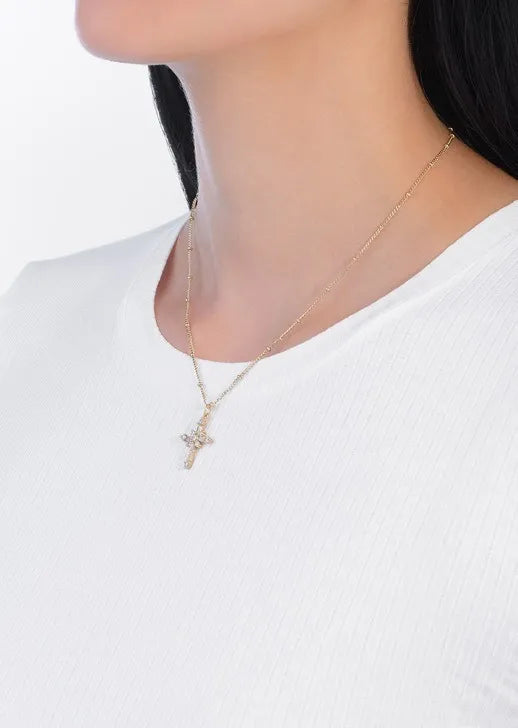 Collar Cruz Cristalina S25VE07