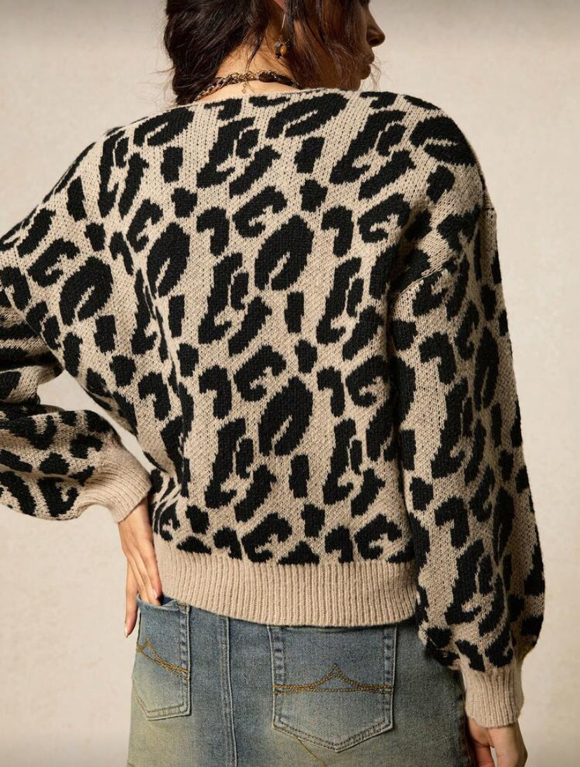 CÁRDIGAN CASUAL DE LEOPARDO M26YE04