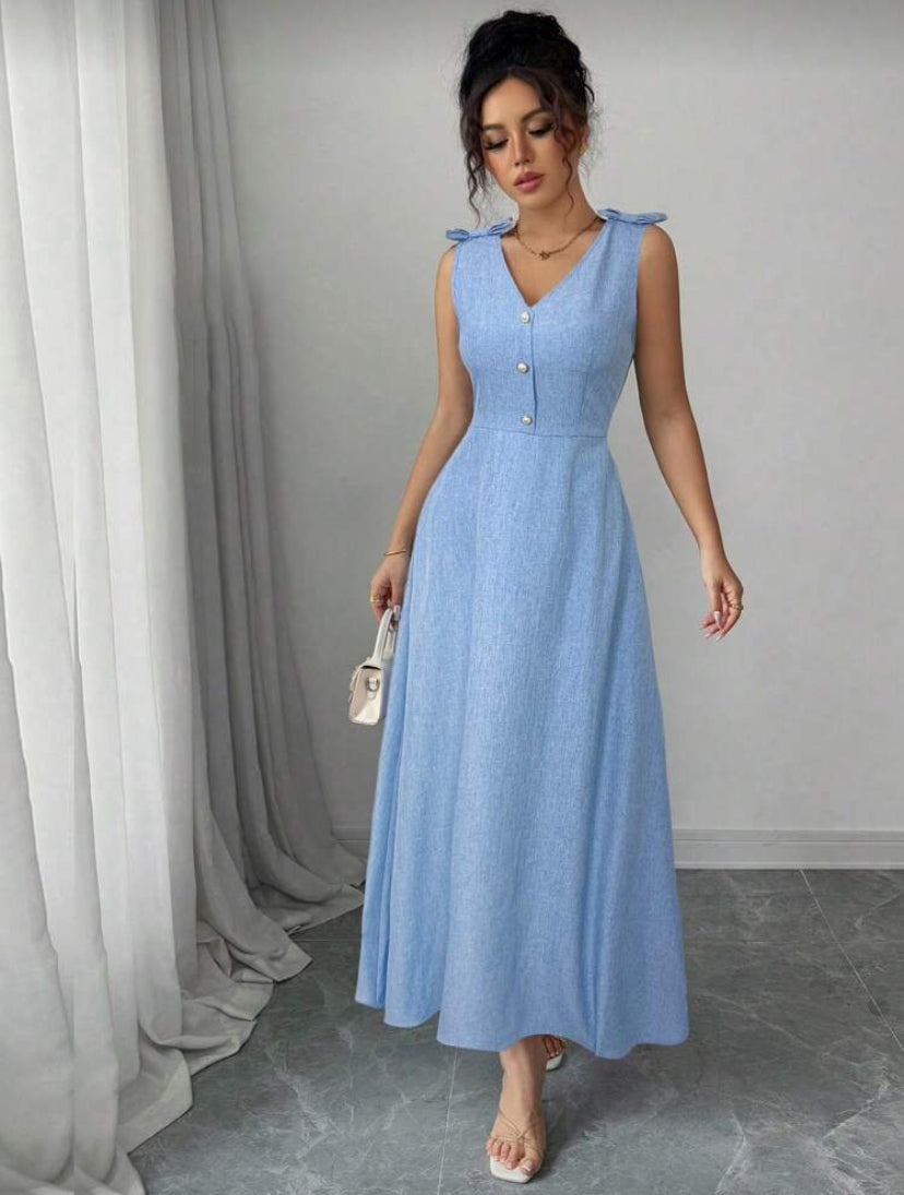 Vestido elegante de lindo escote O25WH01