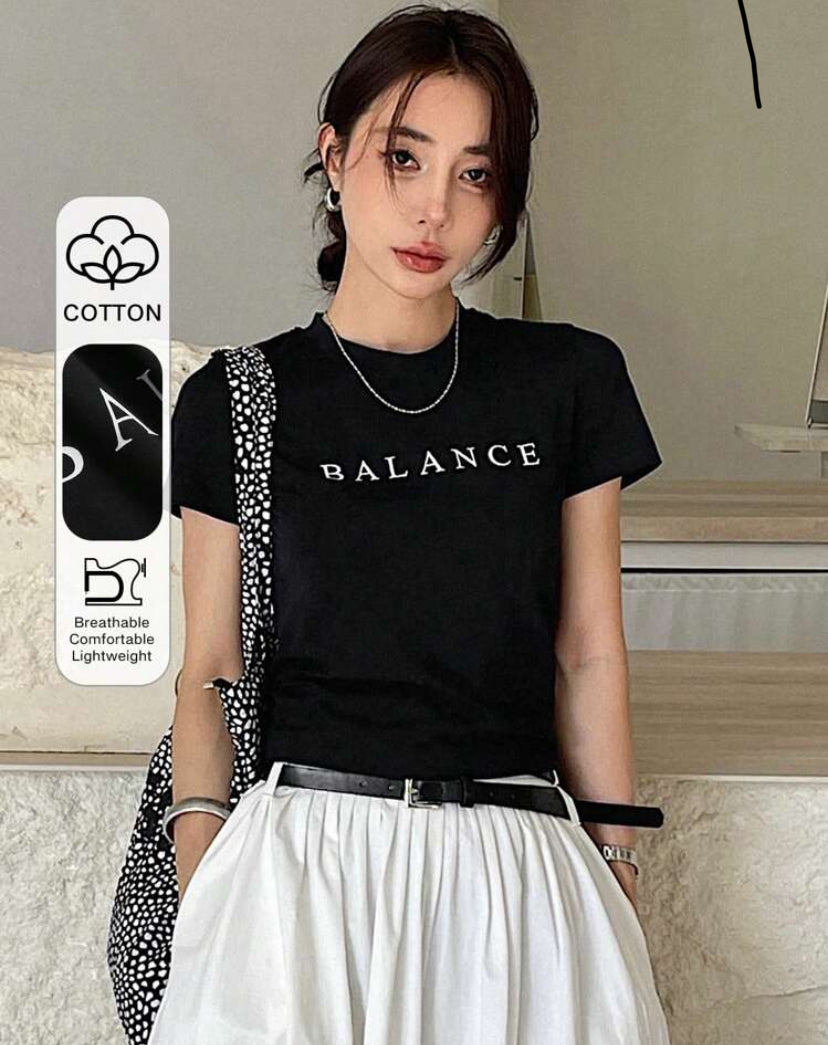 Camiseta de manga corta con impresión de letras A25PJ09