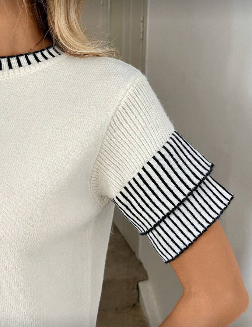 Blusa de punto manga corta F26XX01