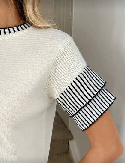 Blusa de punto manga corta F26XX01