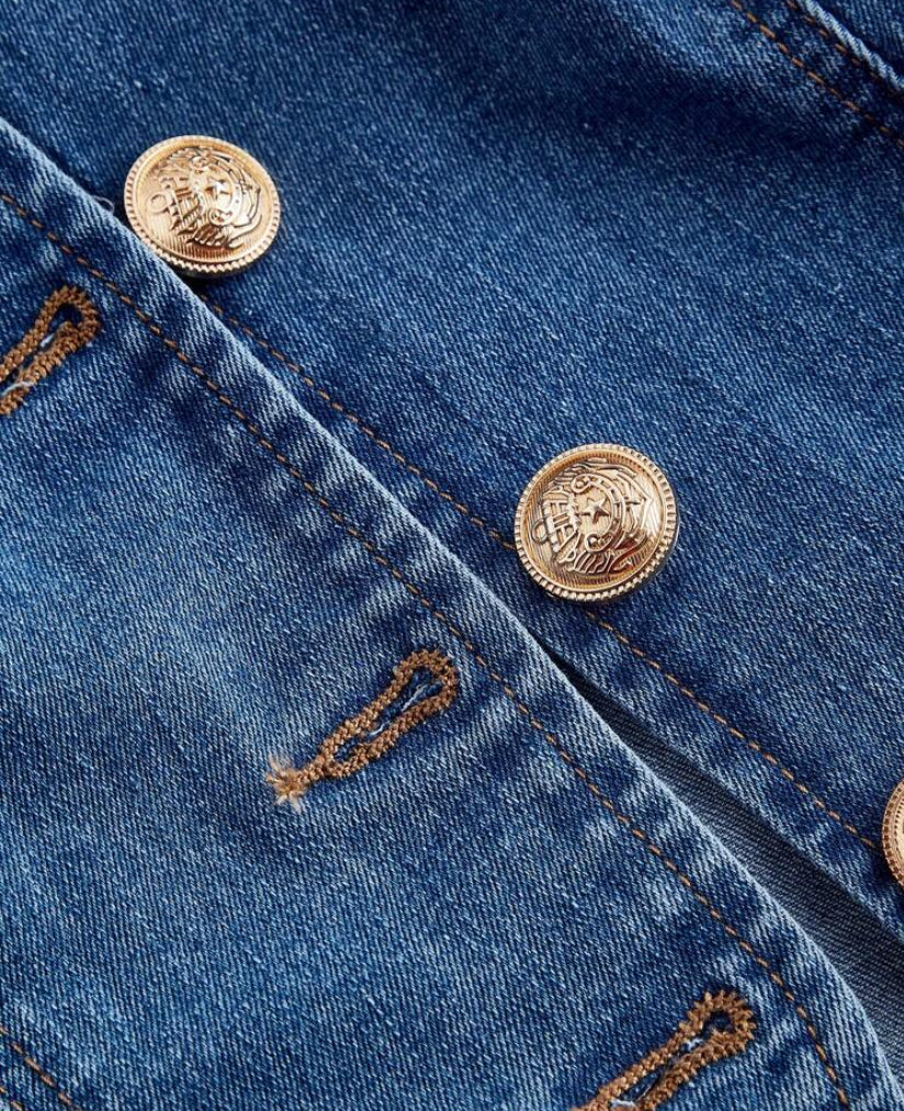 Top de mezclilla sin mangas A25PK06