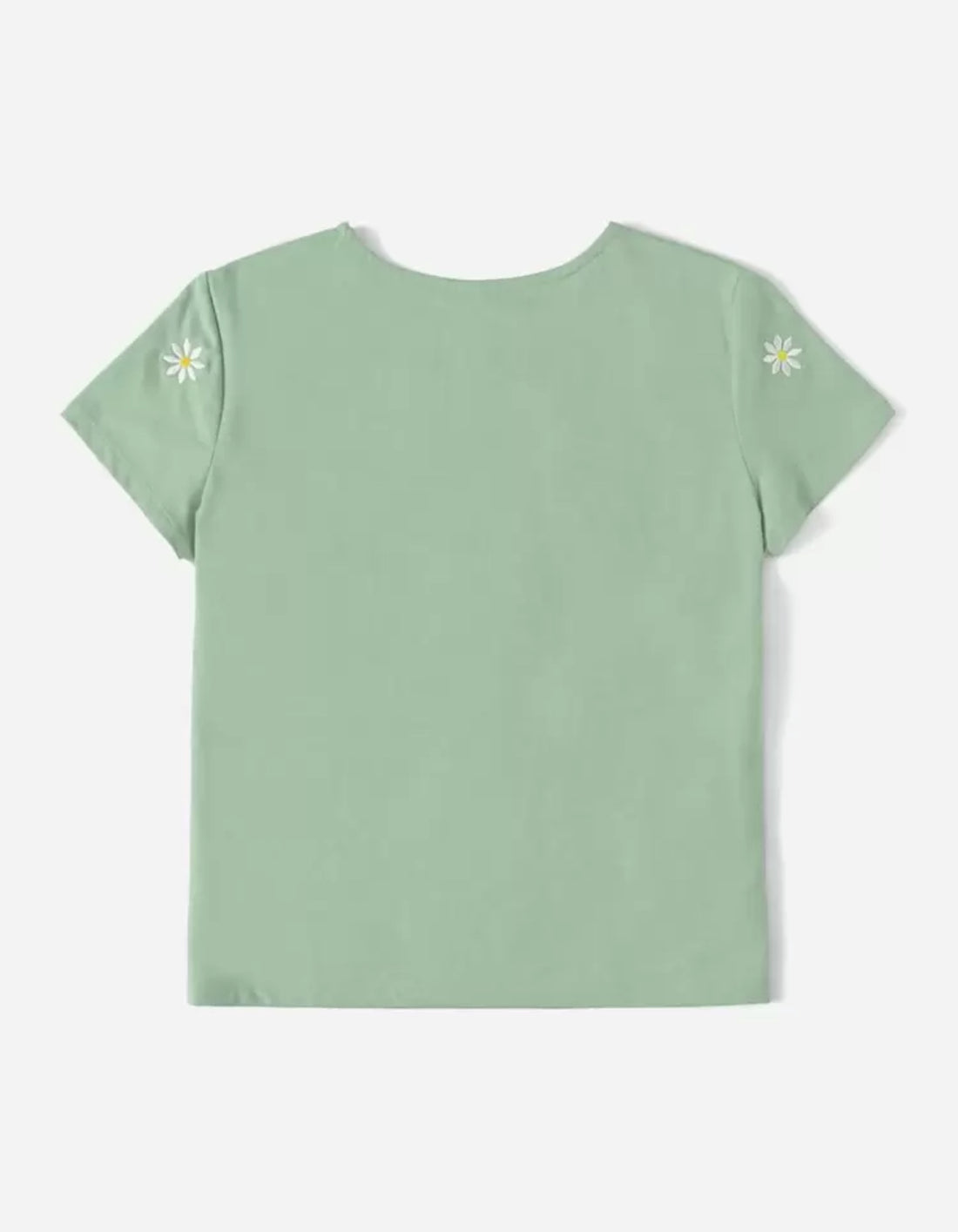 Camiseta de manga corta bordado margarita A25PZ010