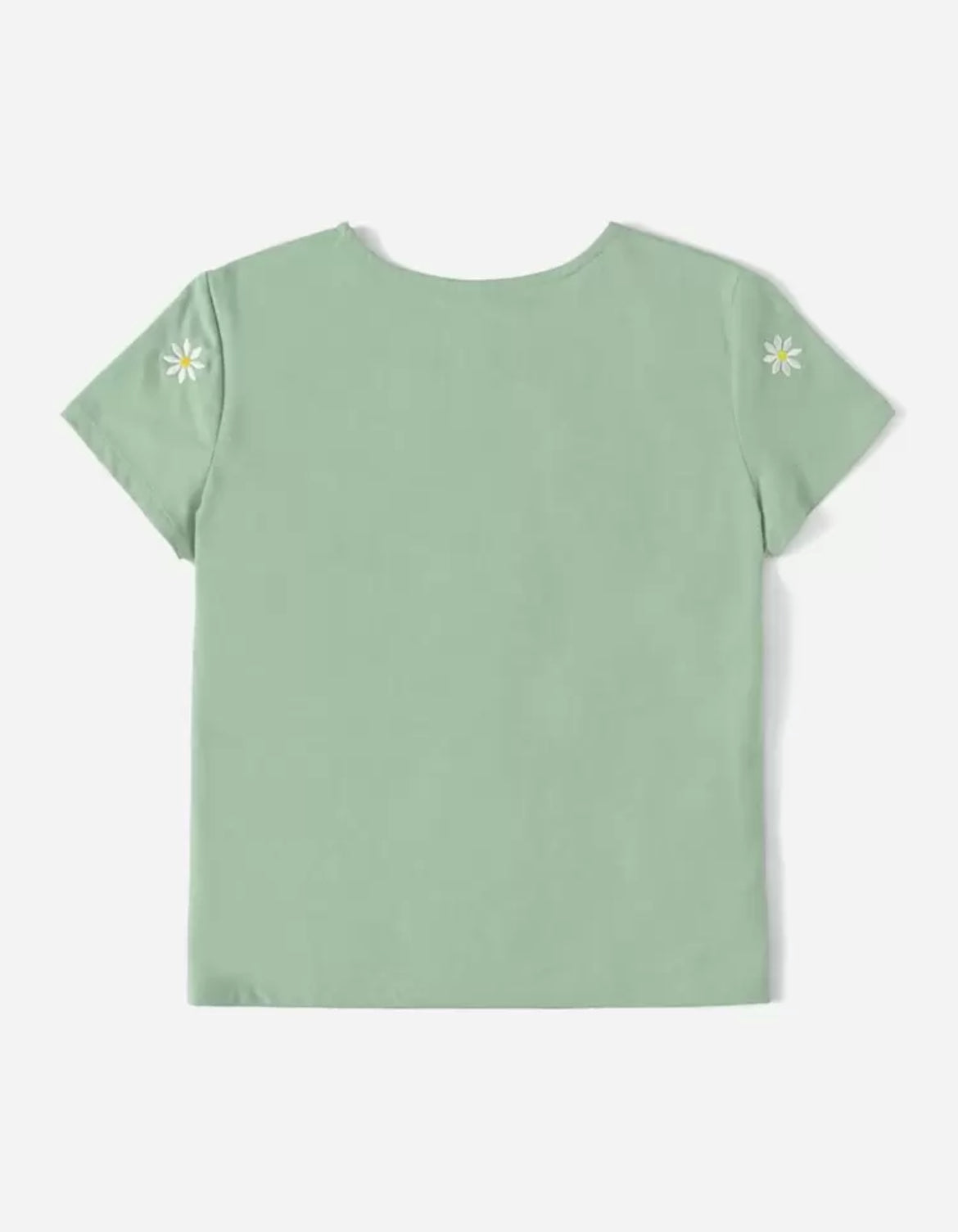 Camiseta de manga corta bordado margarita A25PZ010