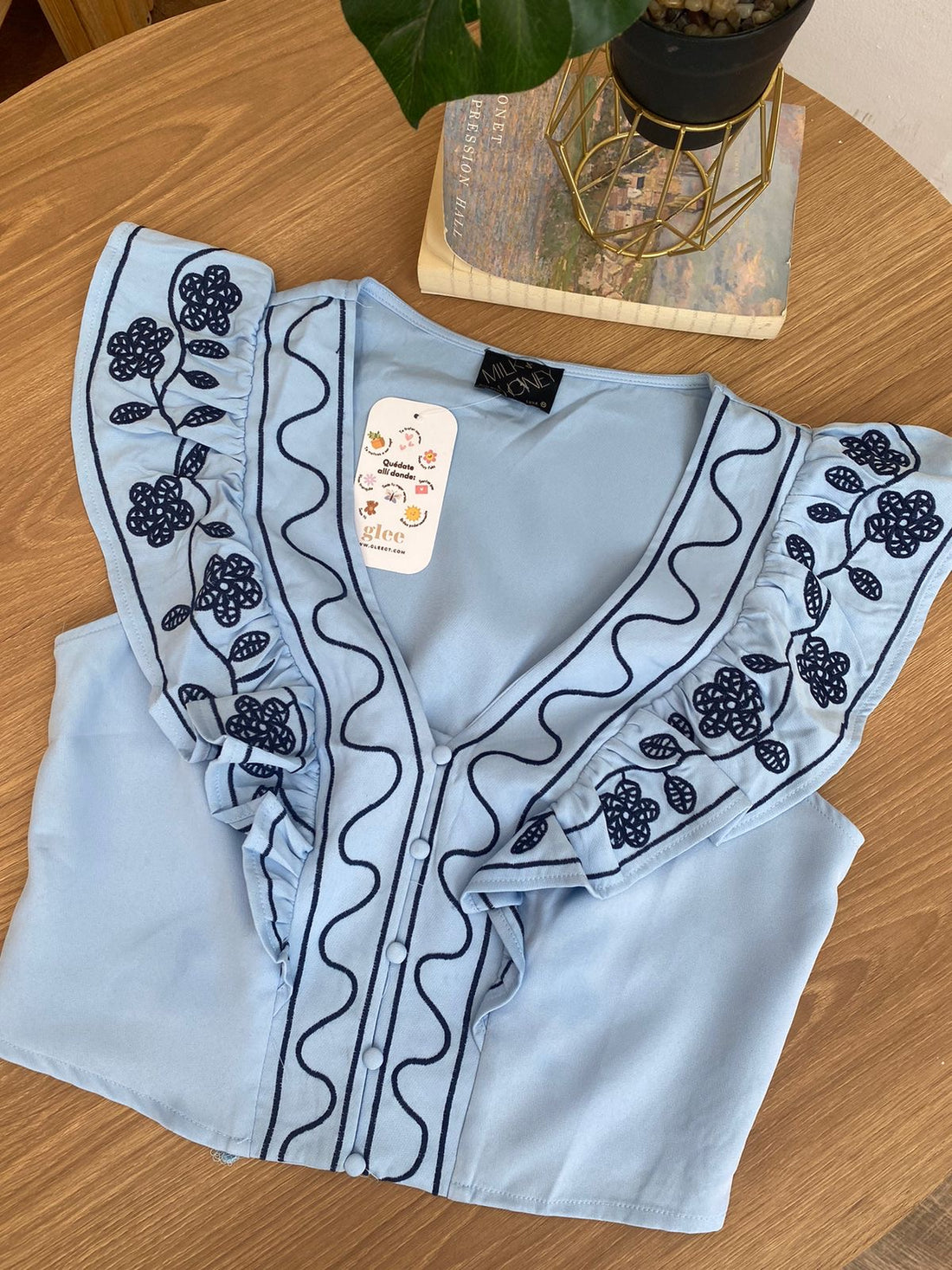 Blusa celeste Honey O25VM02