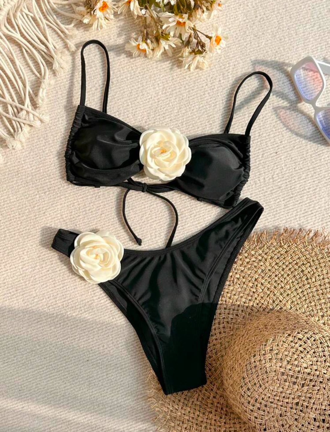 Flor 3D bikini de verano M25ÑY010