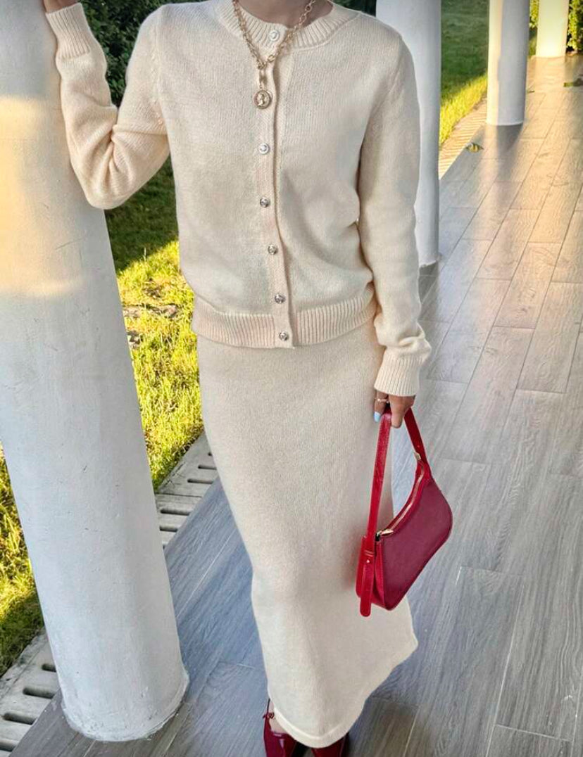 Conjunto cárdigan esponjoso S25VB06