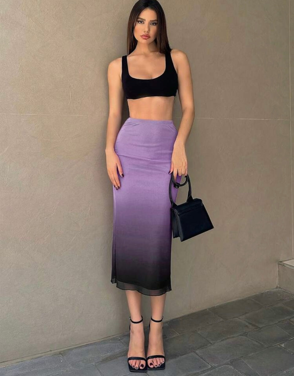 Falda función falda lápiz de impresión M25ÑP04