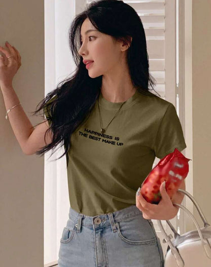 Camiseta casual de manga corta cuello redondo A25PH07