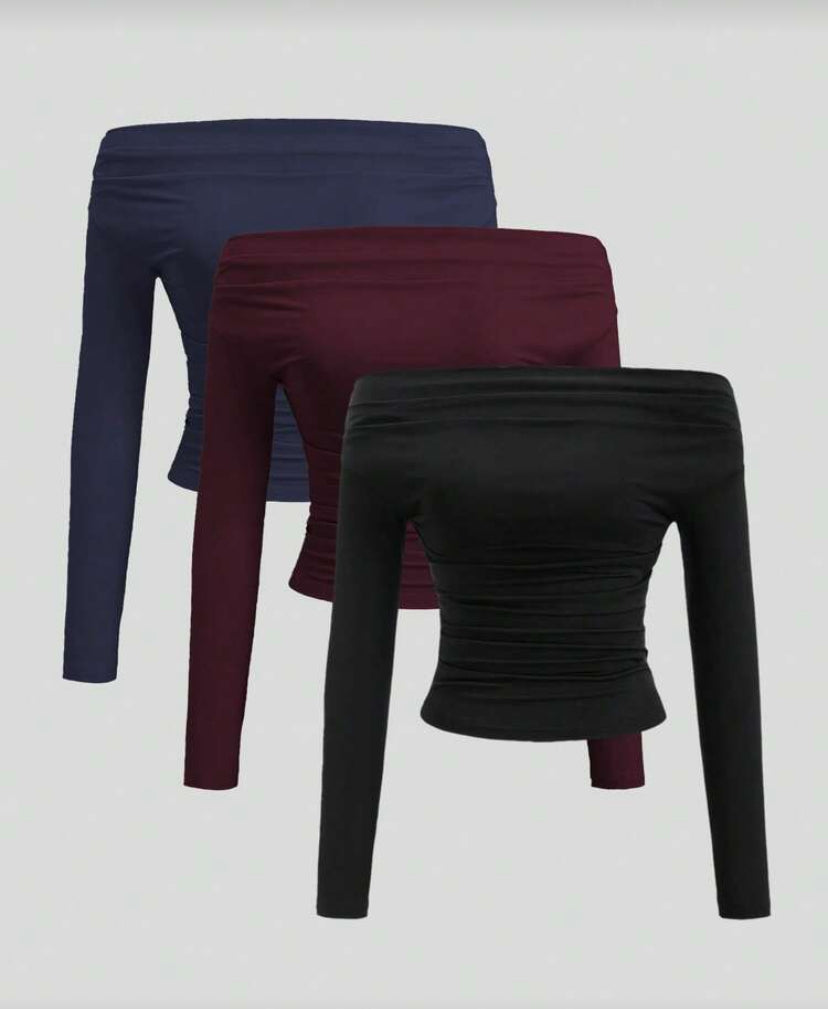 Blusa corta manga larga E26XÑ06