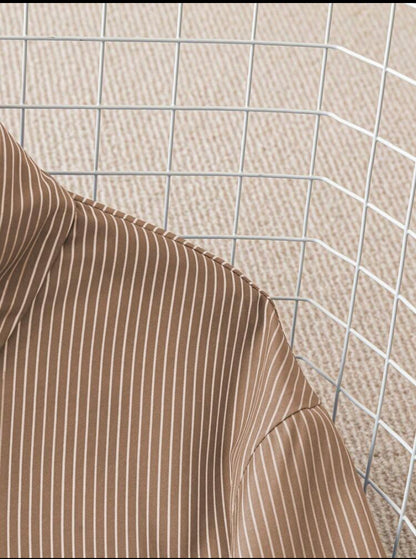 Vibrante encanto camisa de manga larga de rayas M25PB03