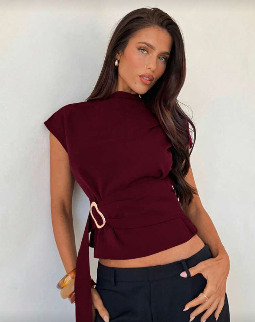 Blusa de cuello alto D25WZ03