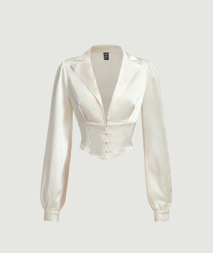 Blusa de manga larga con botones J25TC07