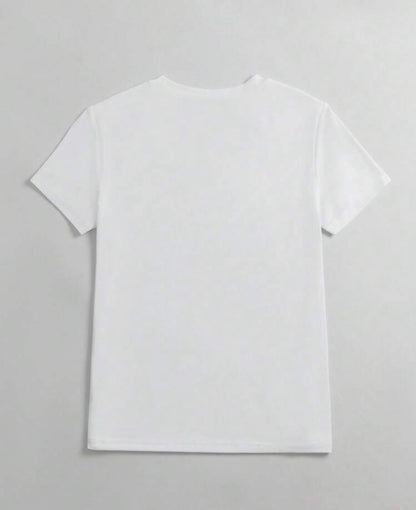 Camiseta de mujer de cuello redondo con estampado floral A25QA02