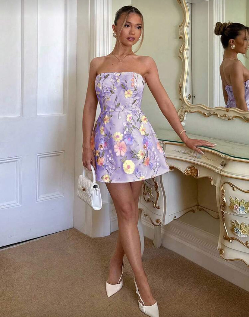 Vestido mini floral E26XH08