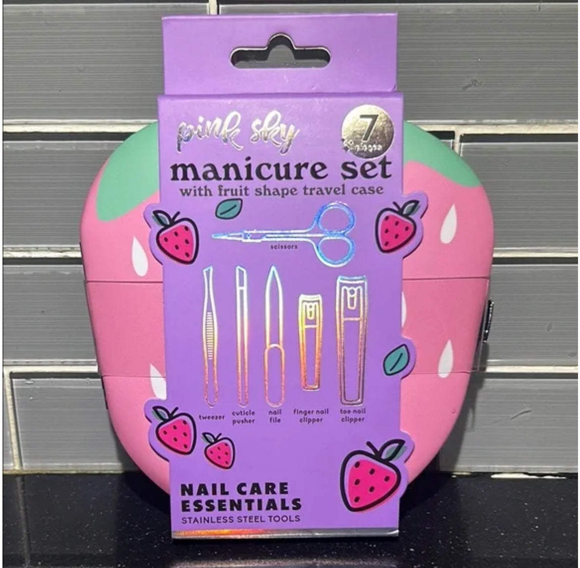 Set de Manicura 7 en 1 Pink SKY Edición Frutal J25QM04