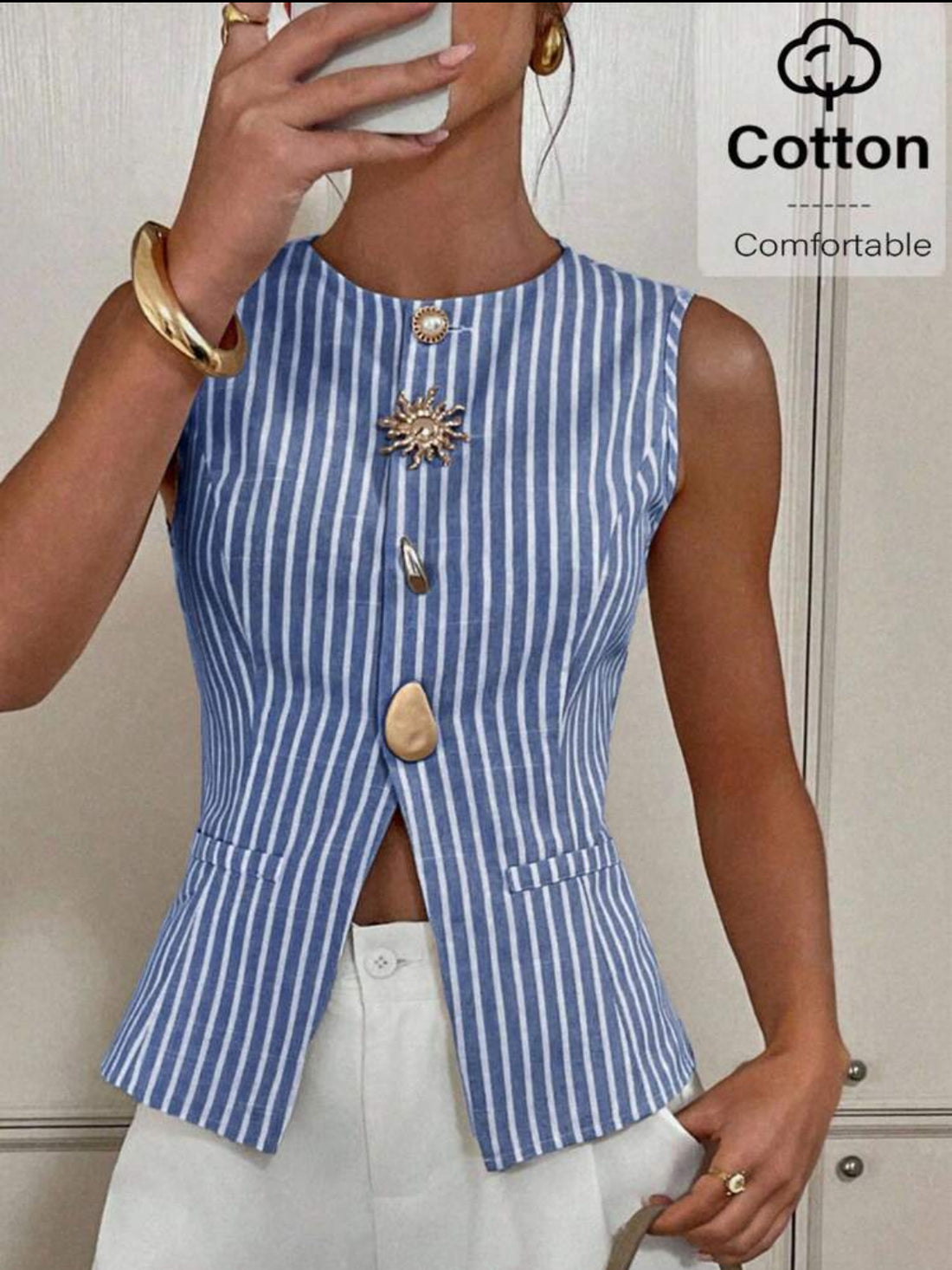 Blusa tipo chaleco AG25TZ05