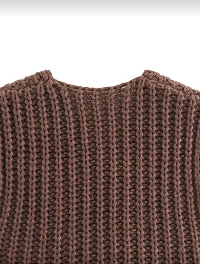 Cárdigan sin mangas unicolor F26YA01 💗