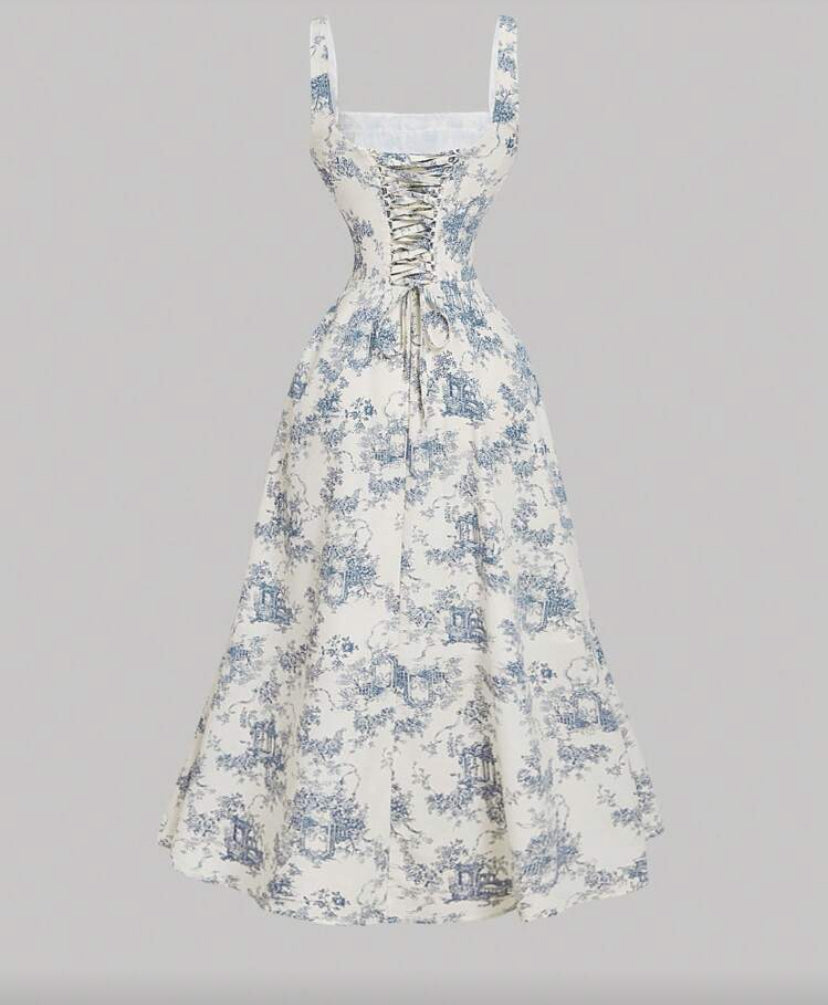 Vestido con estampado estilo bohemio F26XX06