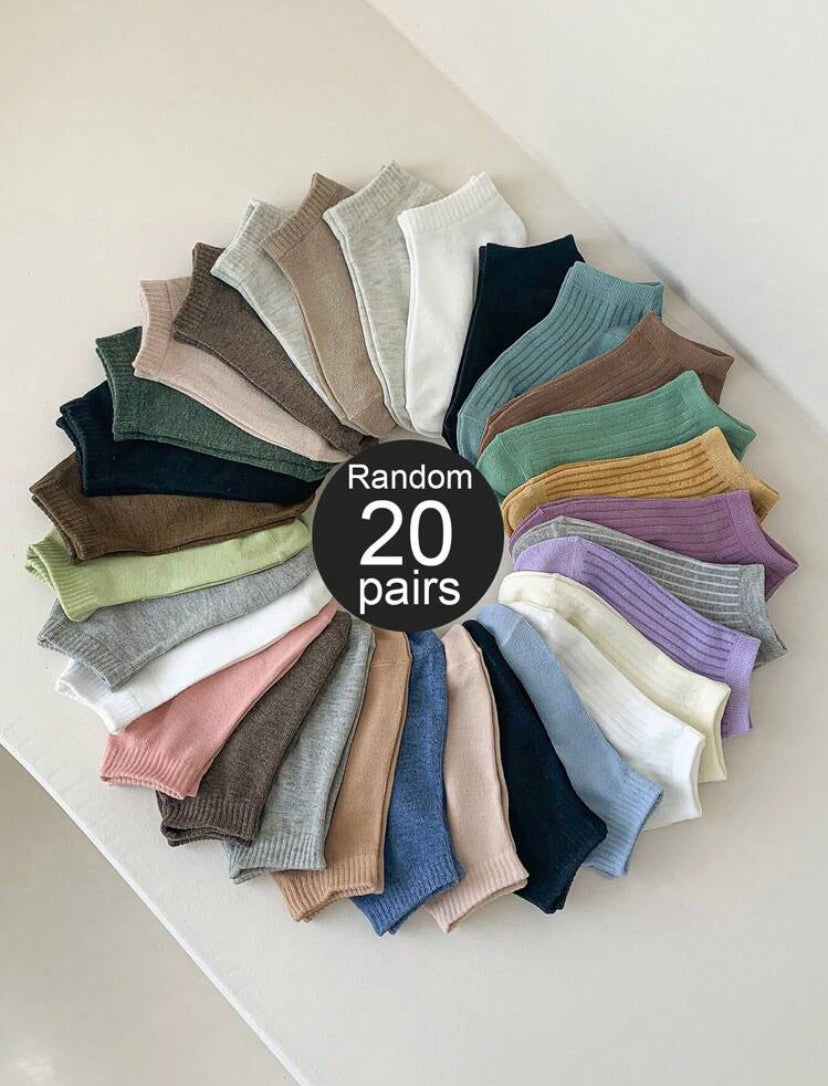 calcetines cortos casuales unicolor M25ÑK04