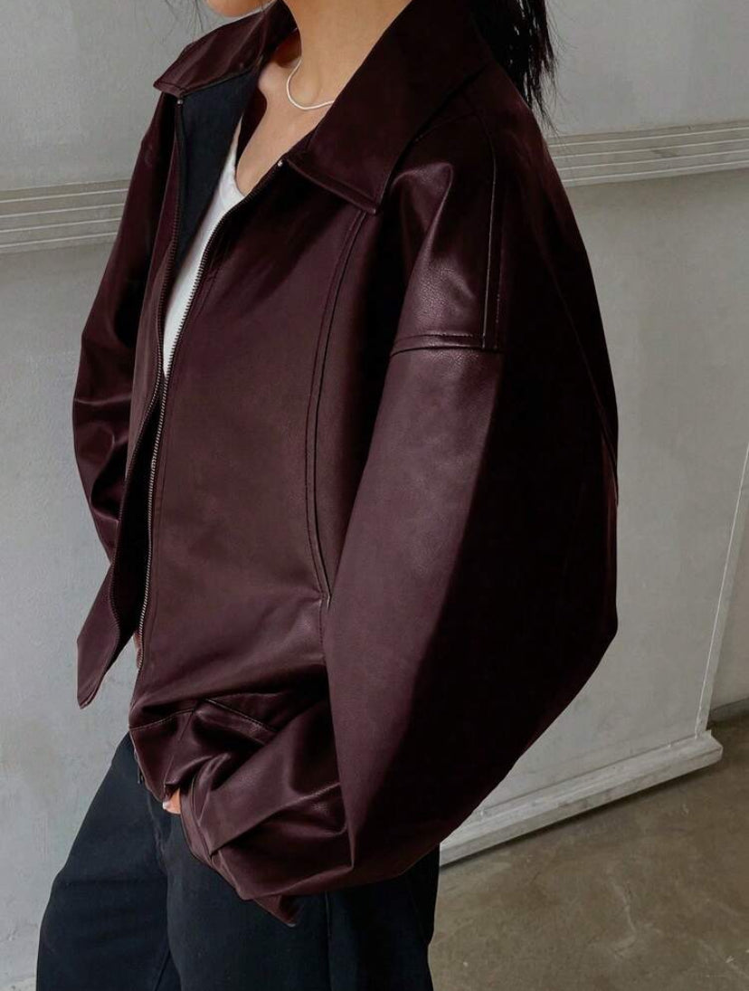 CHAQUETA DE CUERO CASUAL
