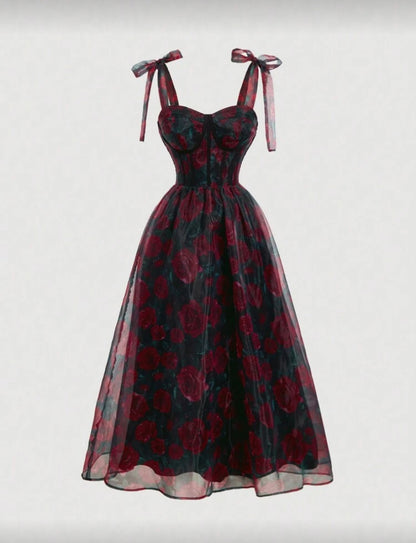 Romántico vestido  con tirantes E26XP02