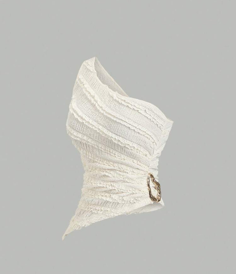Blusa asimetrica de un hombro AG25TQ010