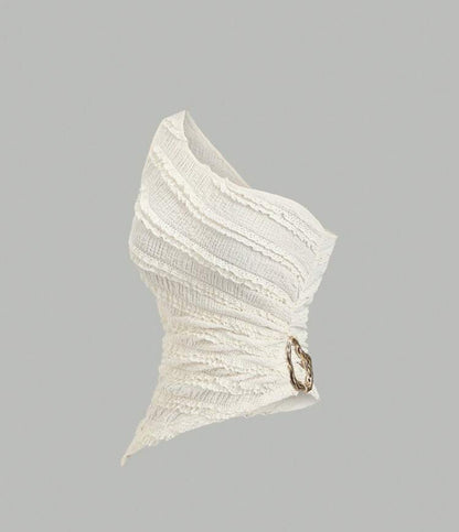 Blusa asimetrica de un hombro AG25TQ010