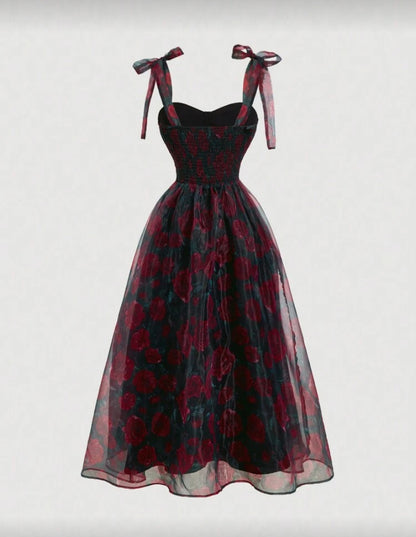 Romántico vestido  con tirantes E26XP02