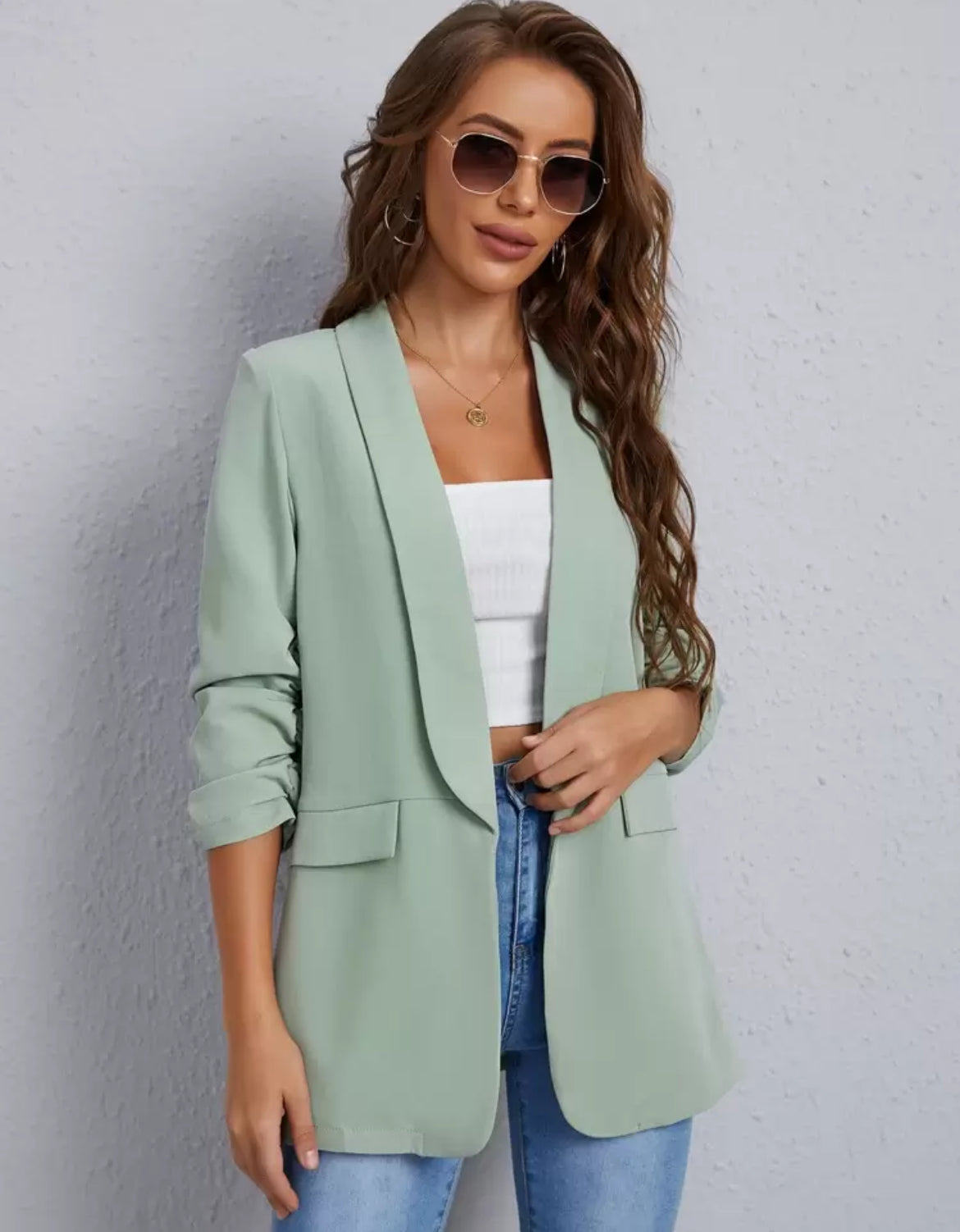 Blazer cuello Solapa Verde BA06
