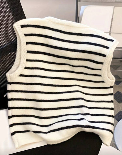 Chaleco  con rayas informal N25WQ07