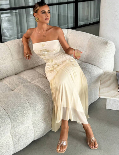 Vestido elegante flower S25UP010