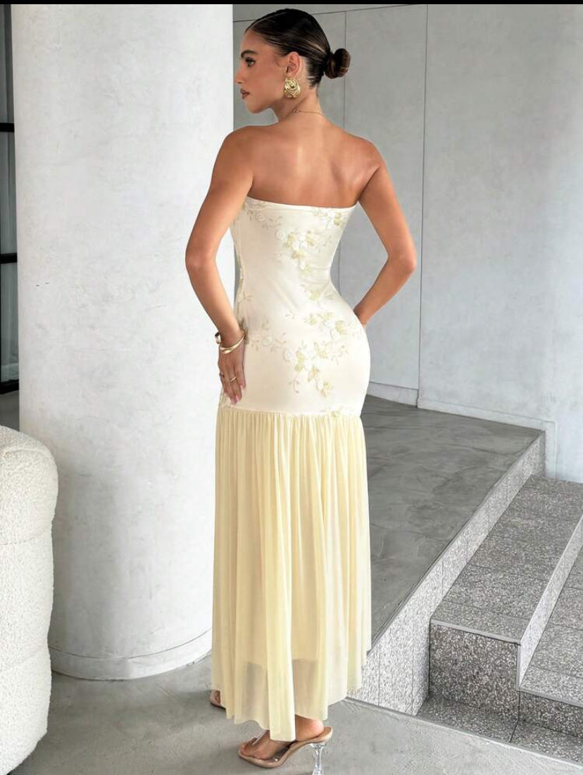 Vestido elegante flower S25UP010