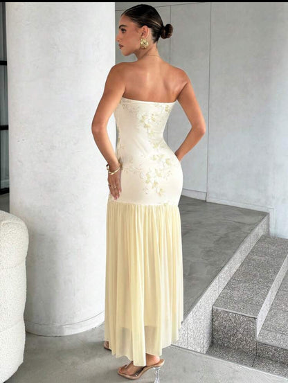 Vestido elegante flower S25UP010